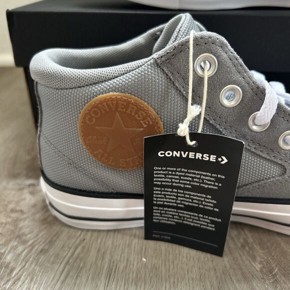 Converse CTAS Malden Street Mid Canvas Mens 11 Gray Shoes Sneakers A09499C NEW - Picture 2 of 10